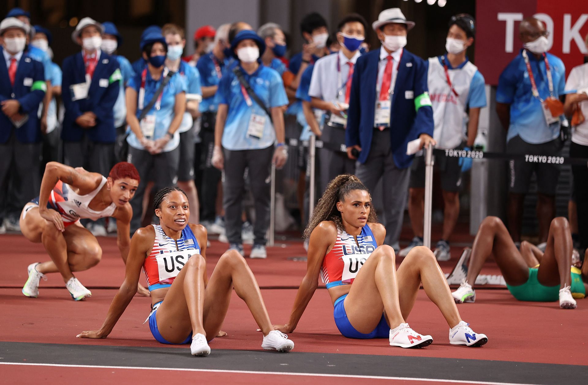 Allyson Felix and Sydney McLaughlin-Levrone at Tokyo Olympics 2020 (Photo by David Ramos/Getty Images)