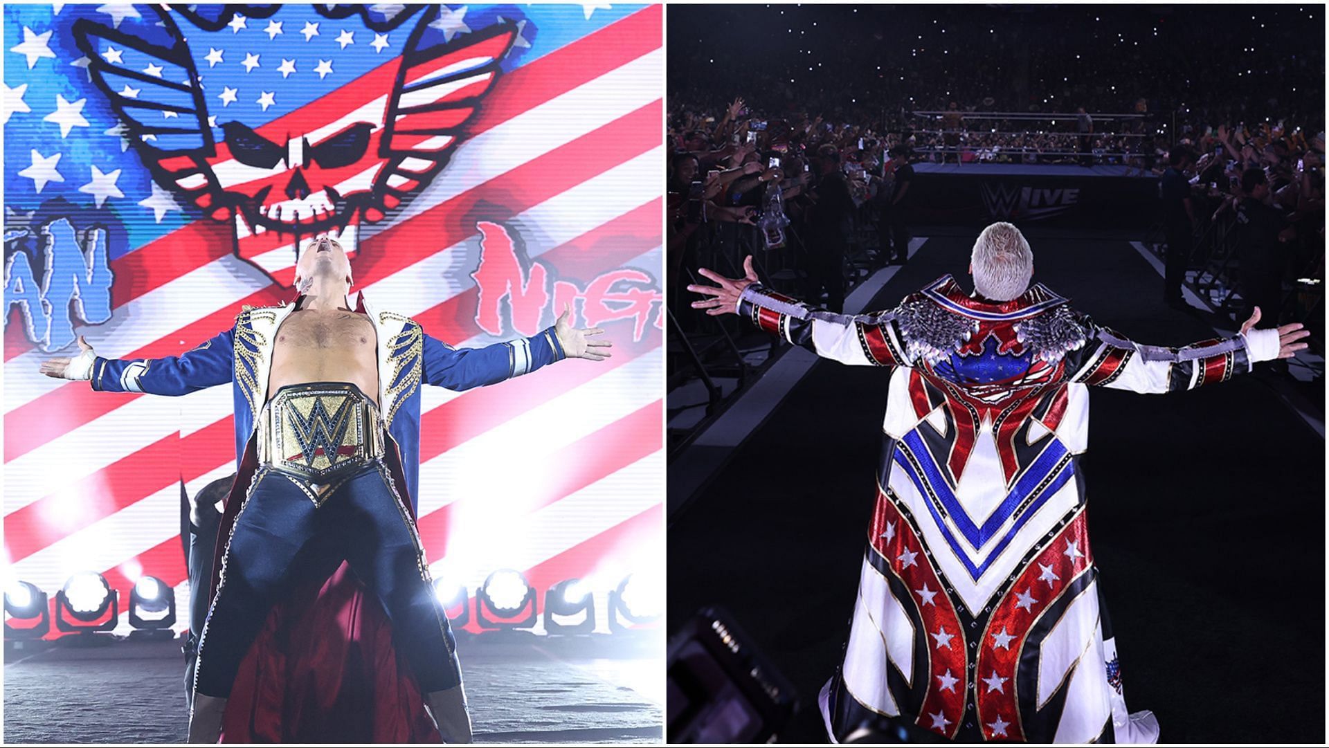 Cody Rhodes heads to the ring at WWE live events in Mexico