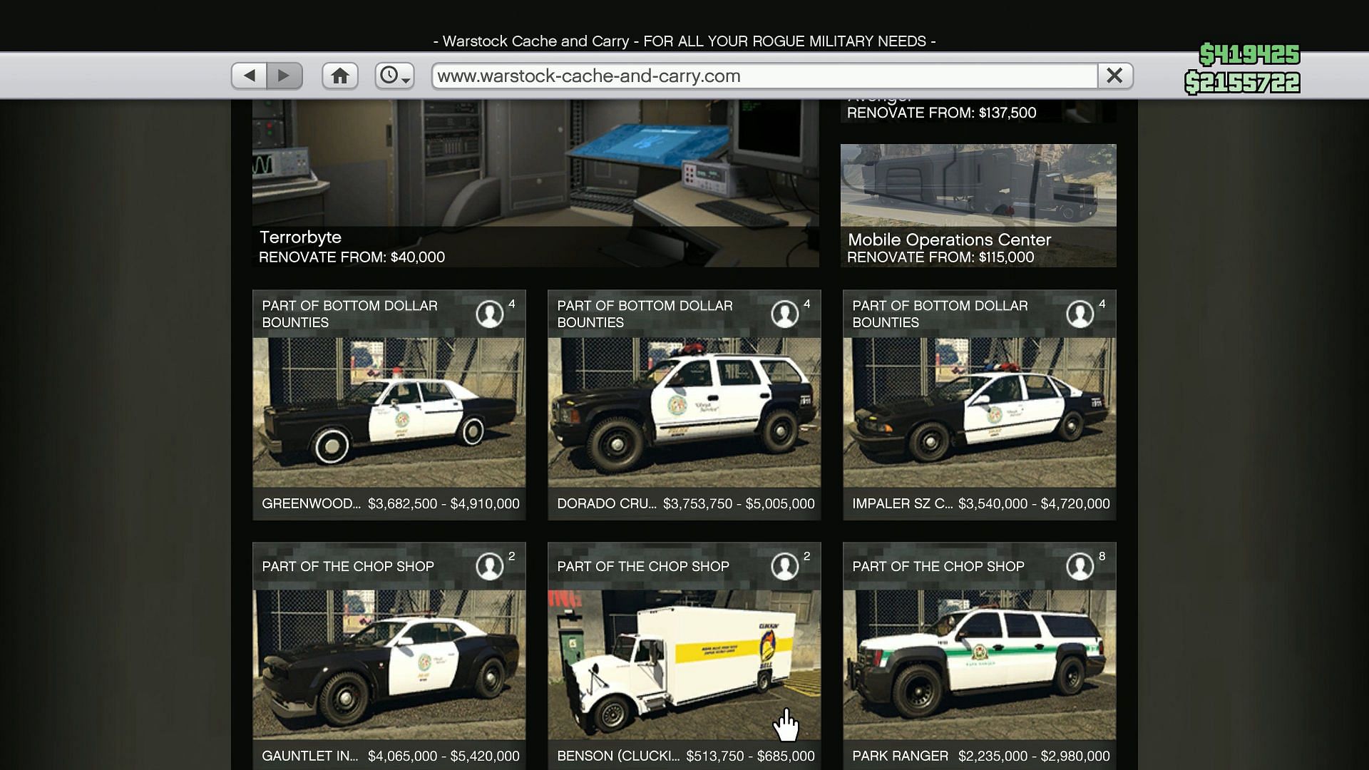 Here are some purchasable cop cars (Image via X/@morsmutual_)