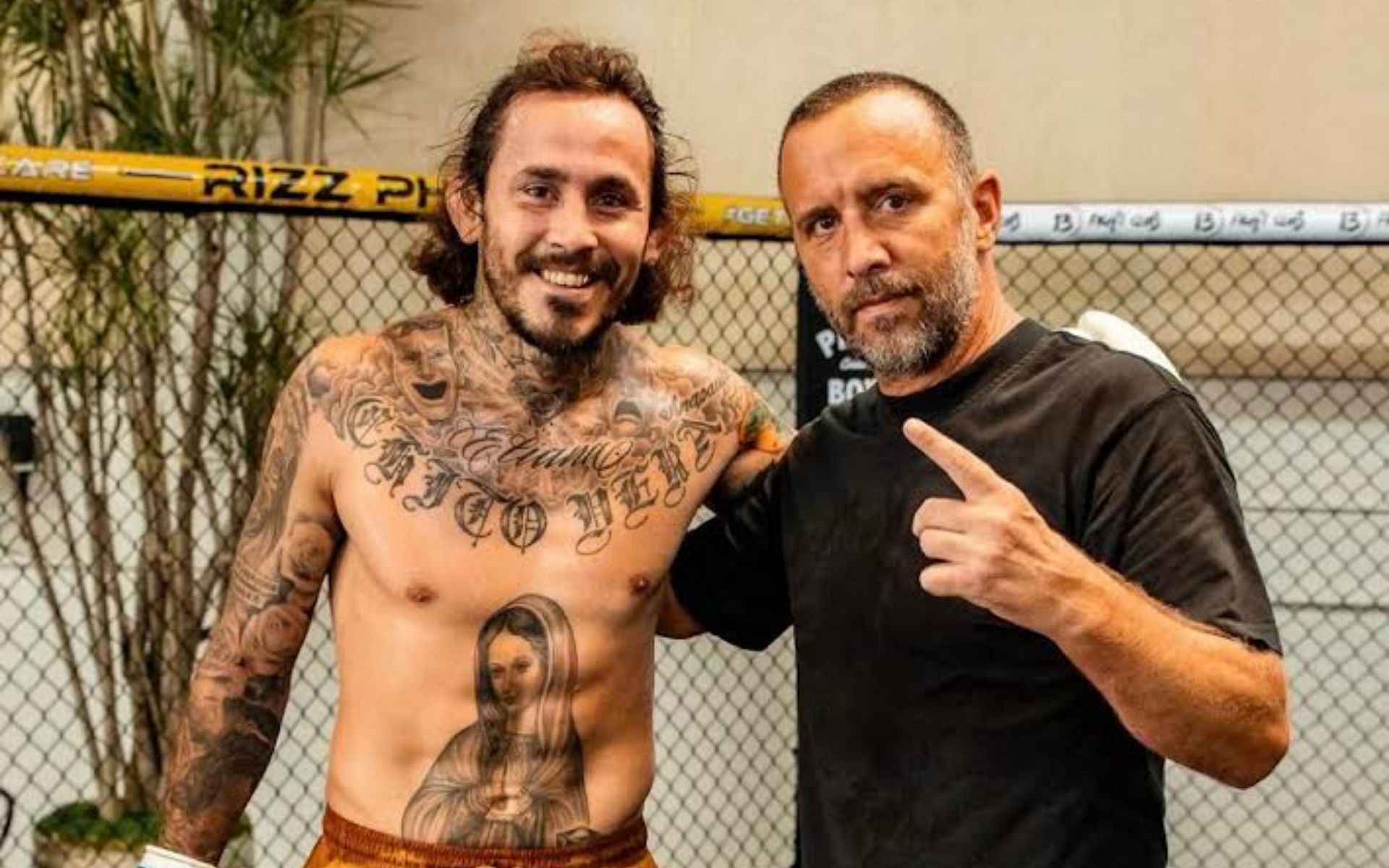 In Photos: Marlon Vera looks focused hitting pads with Jason Parillo, a ...