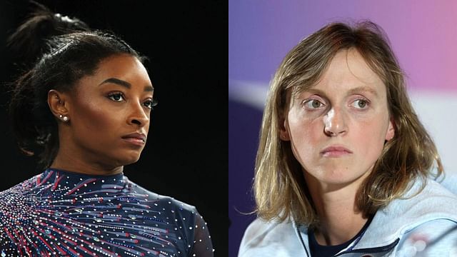 Simone Biles and Katie Ledecky (Image via: Getty)