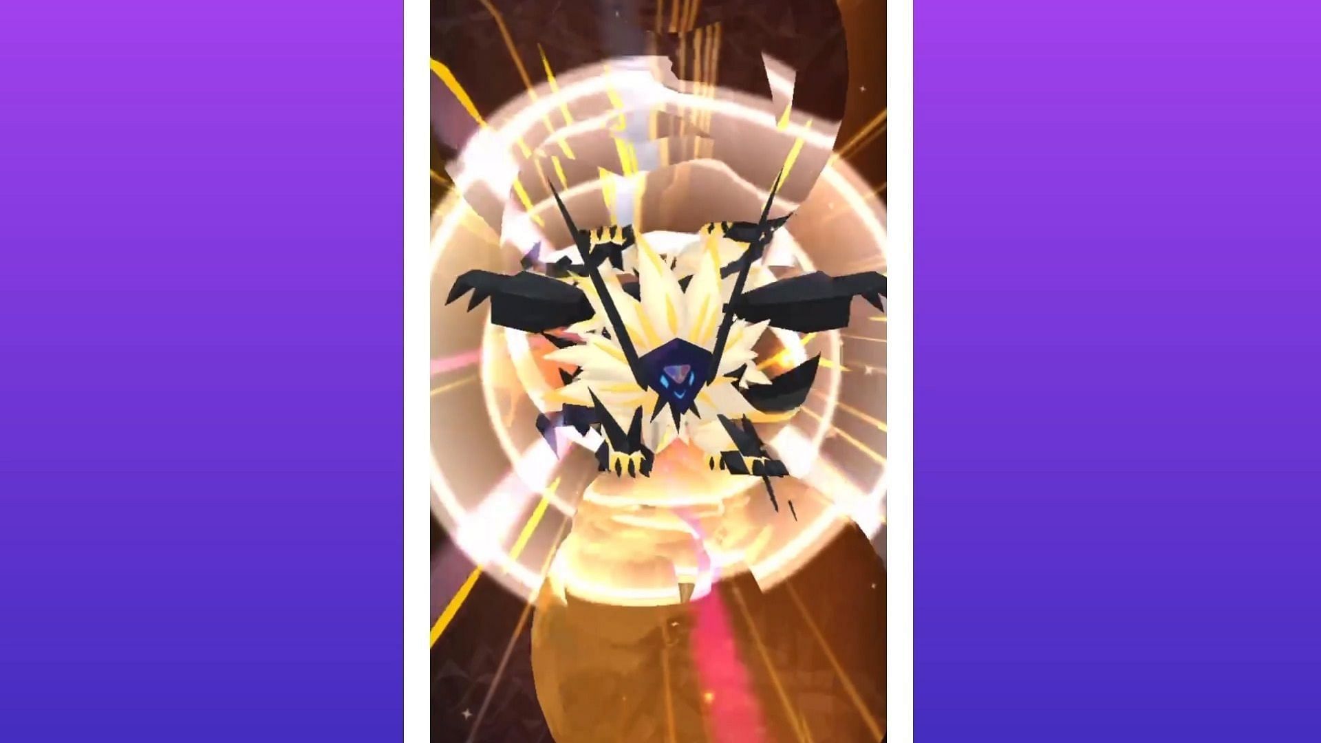 Dusk Mane Necrozma activates the Sunsteel Strike Adventure Effect in Pokemon GO (Image via Niantic)