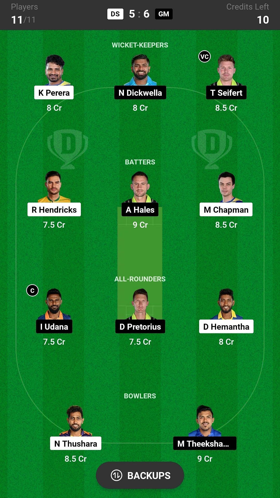 GM vs DS Dream11 Prediction: Fantasy Cricket Tips, Today's Playing XIs ...