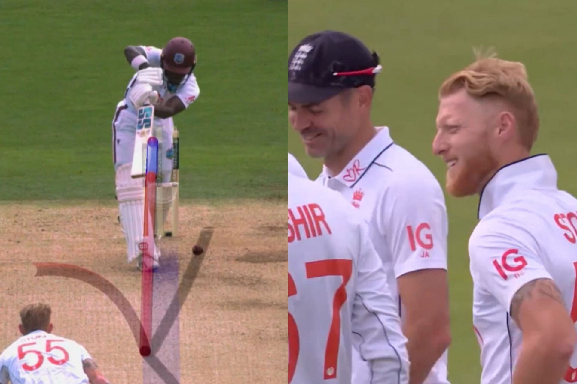 Ben Stokes got his 200th Test wicket by dismissing Kirk McKenzie (Image via X/englandcricket)@
