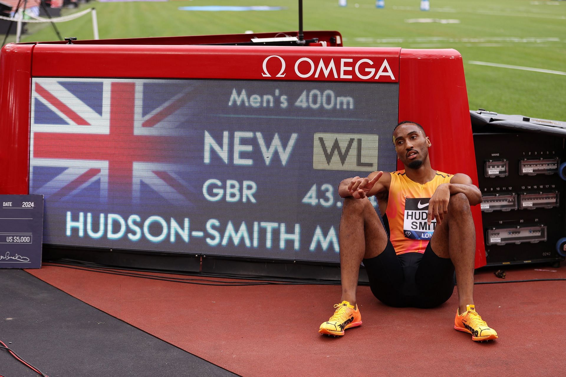 Matthew Hudson-Smith after the race at London[Image Source: Getty]