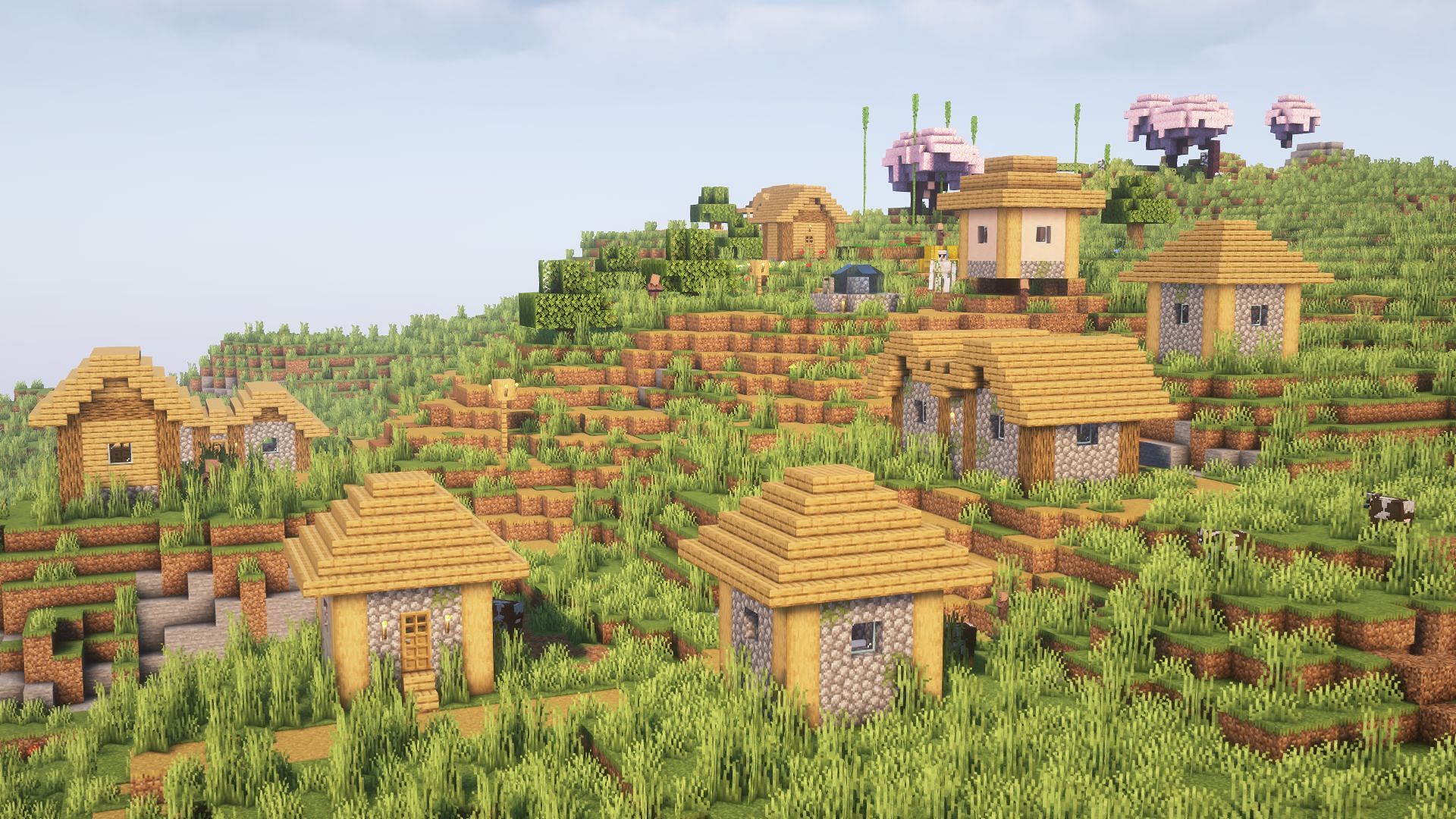 A village in the Overworld (Image via Mojang)