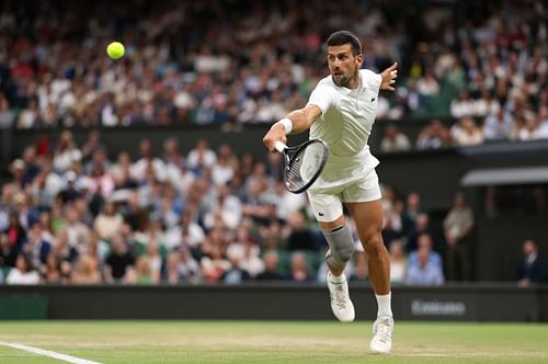 Novak Djokovic at Wimbledon 2024. (Photo: Getty)