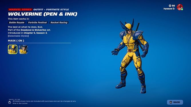 How to get Wolverine (Pen & Ink) skin in Fortnite