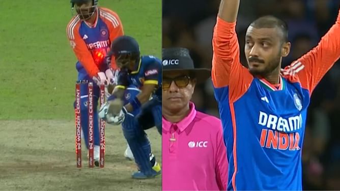 [Watch] Axar Patel's double-strike helps India derail Sri Lanka in first T20I