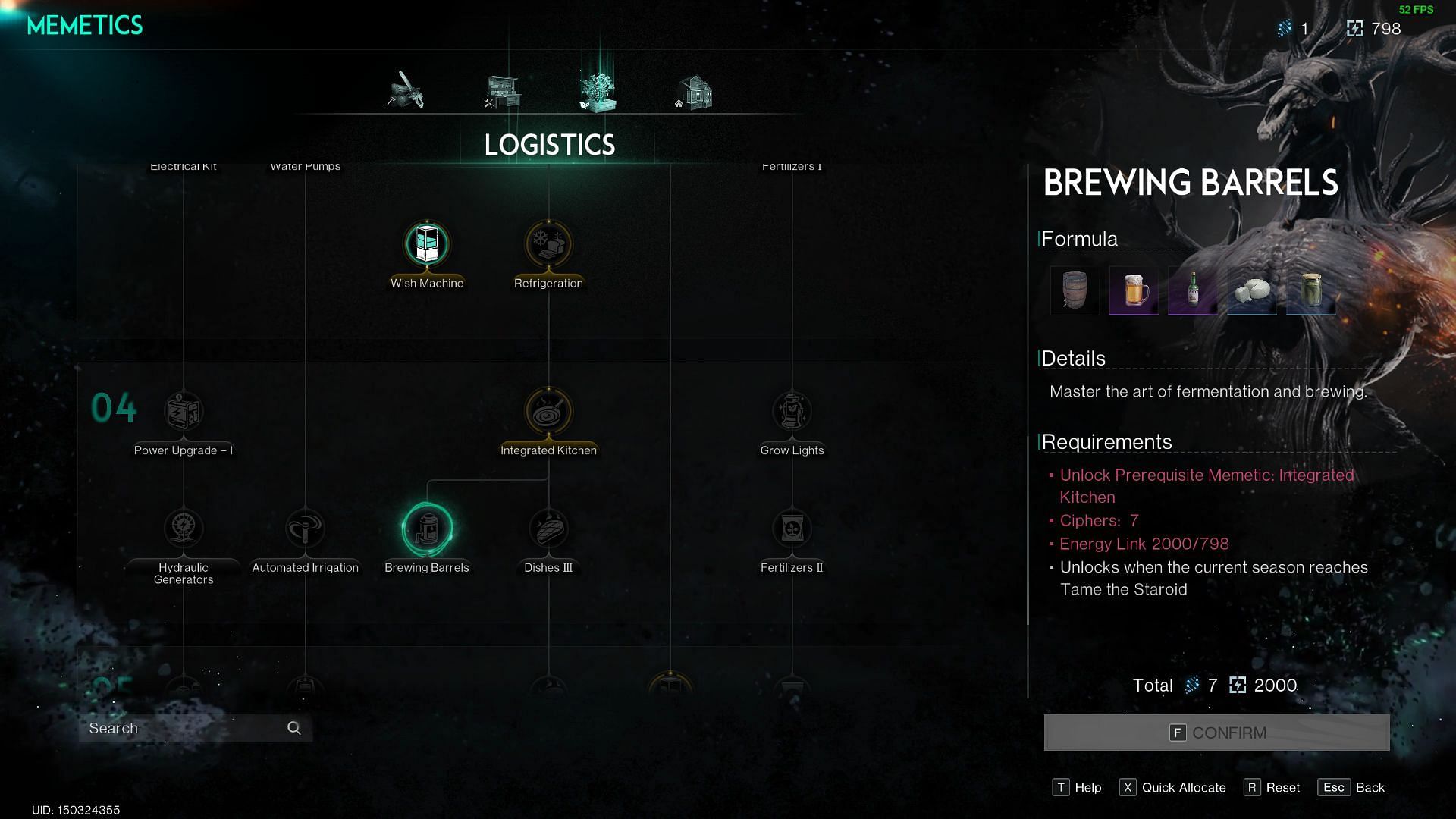 You can unlock the Brewing Barrel from the Memetics tree in Once Human (Image via NetEase)