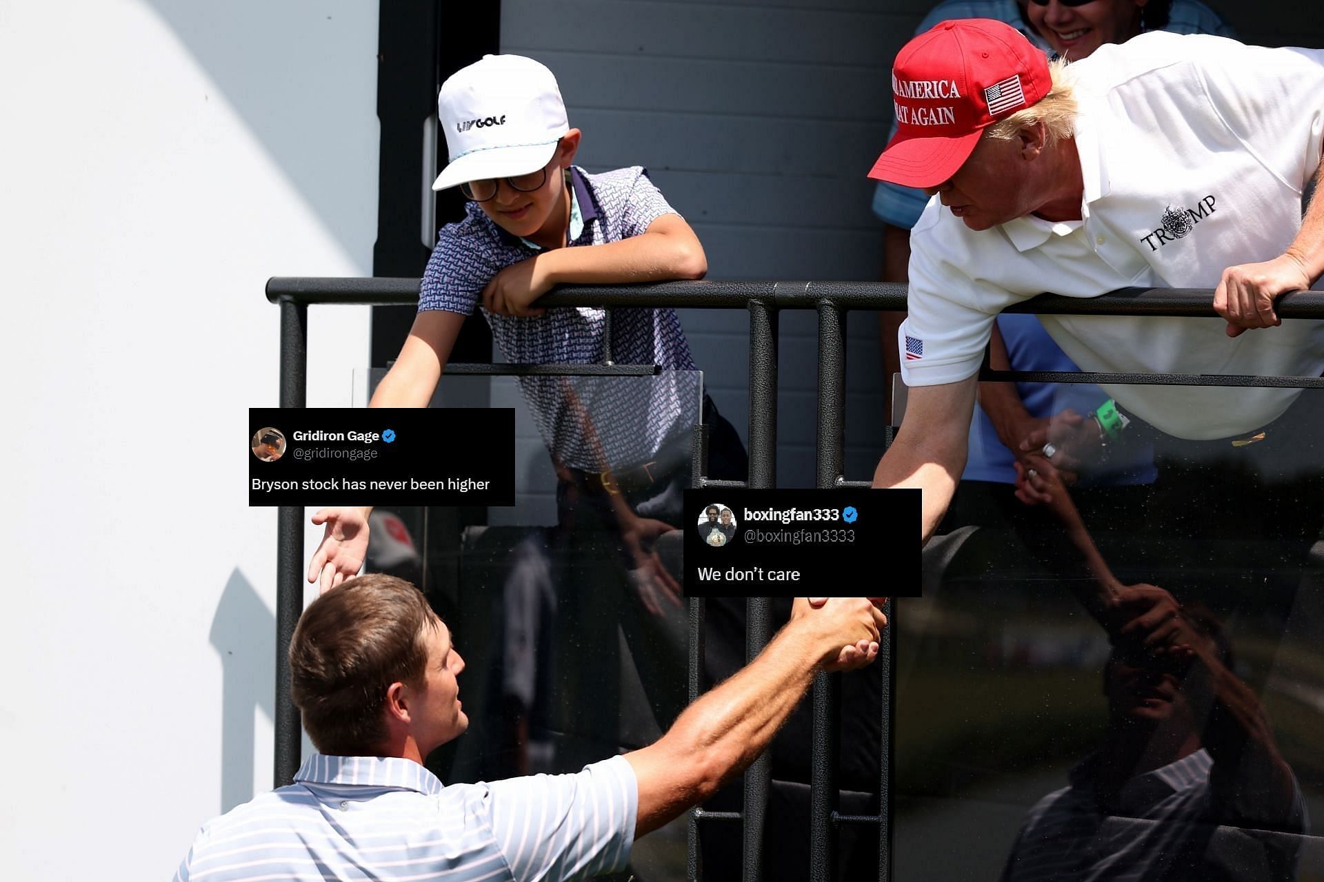 Bryson DeChambeau and Donald Trump (Image via Getty)