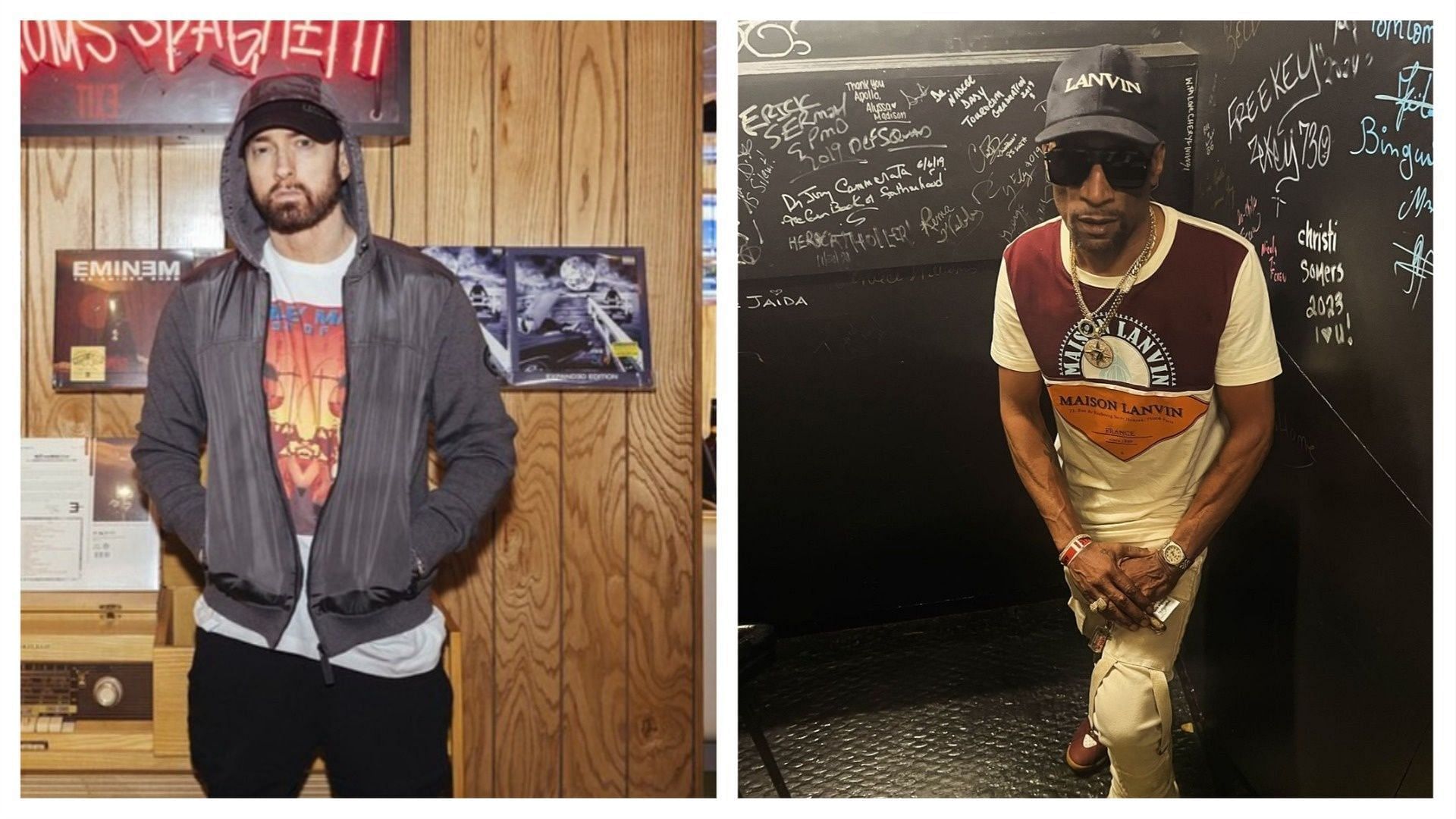 Eminem and Lord Jamar, (Images via @eminem &amp; @lordjamar/Instagram) 