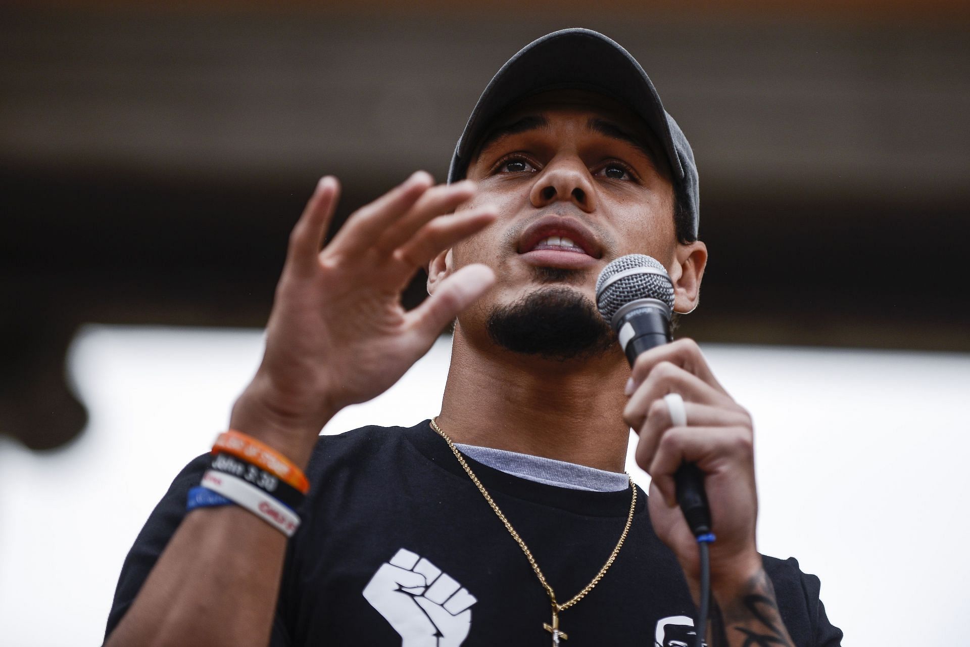 Justin Simmons at Black Lives Matter Protests Held In Cities Nationwide