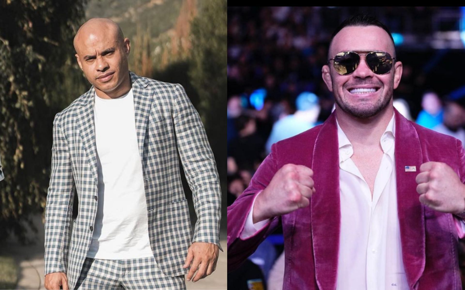 Ali Abdelaziz (left) fires back at Colby Covington