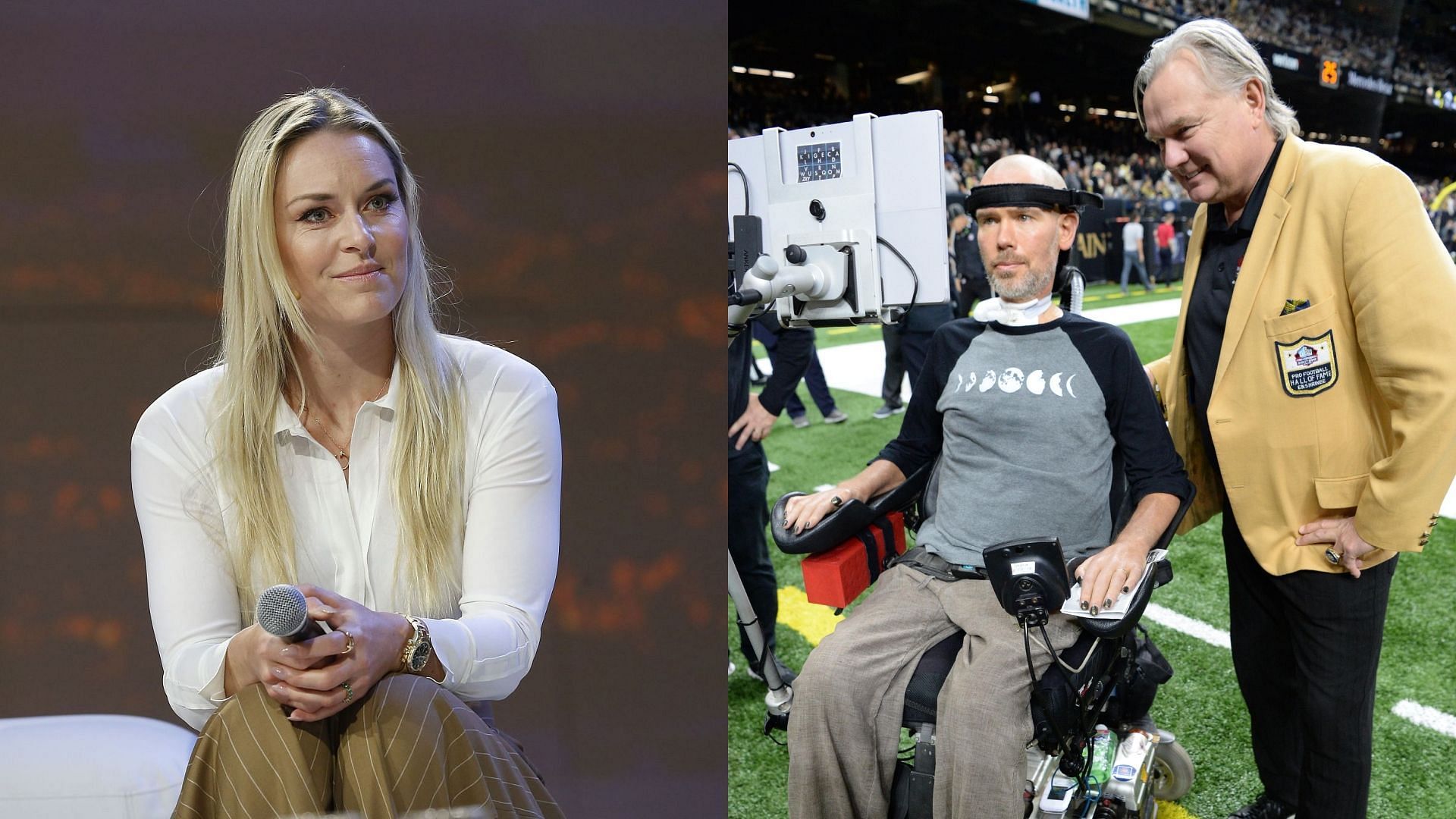 Lindsey Vonn and Steve Gleason (Images via Getty)