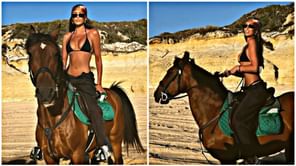 Paulina Gretzky rocks Portuguese sands in $1239 outfit on horseback in luxury Costa Terra community