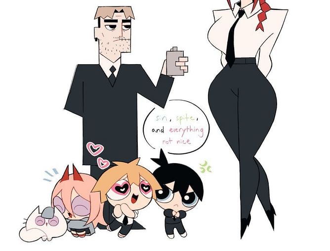 "My favorite thing ever"— Chainsaw Man x Powerpuff Girls fanart has Fujimoto's fanbase in a frenzy