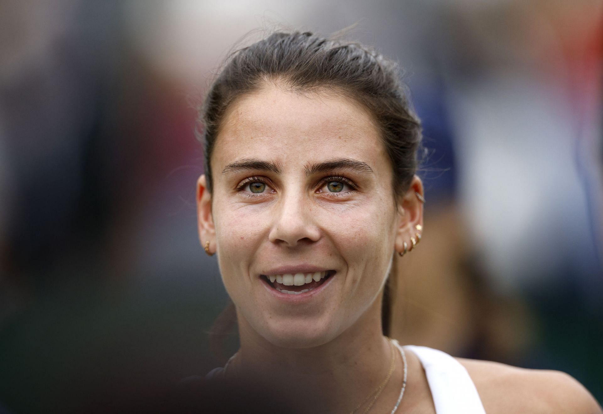 Emma Navarro looks on at Wimbledon. (Getty)