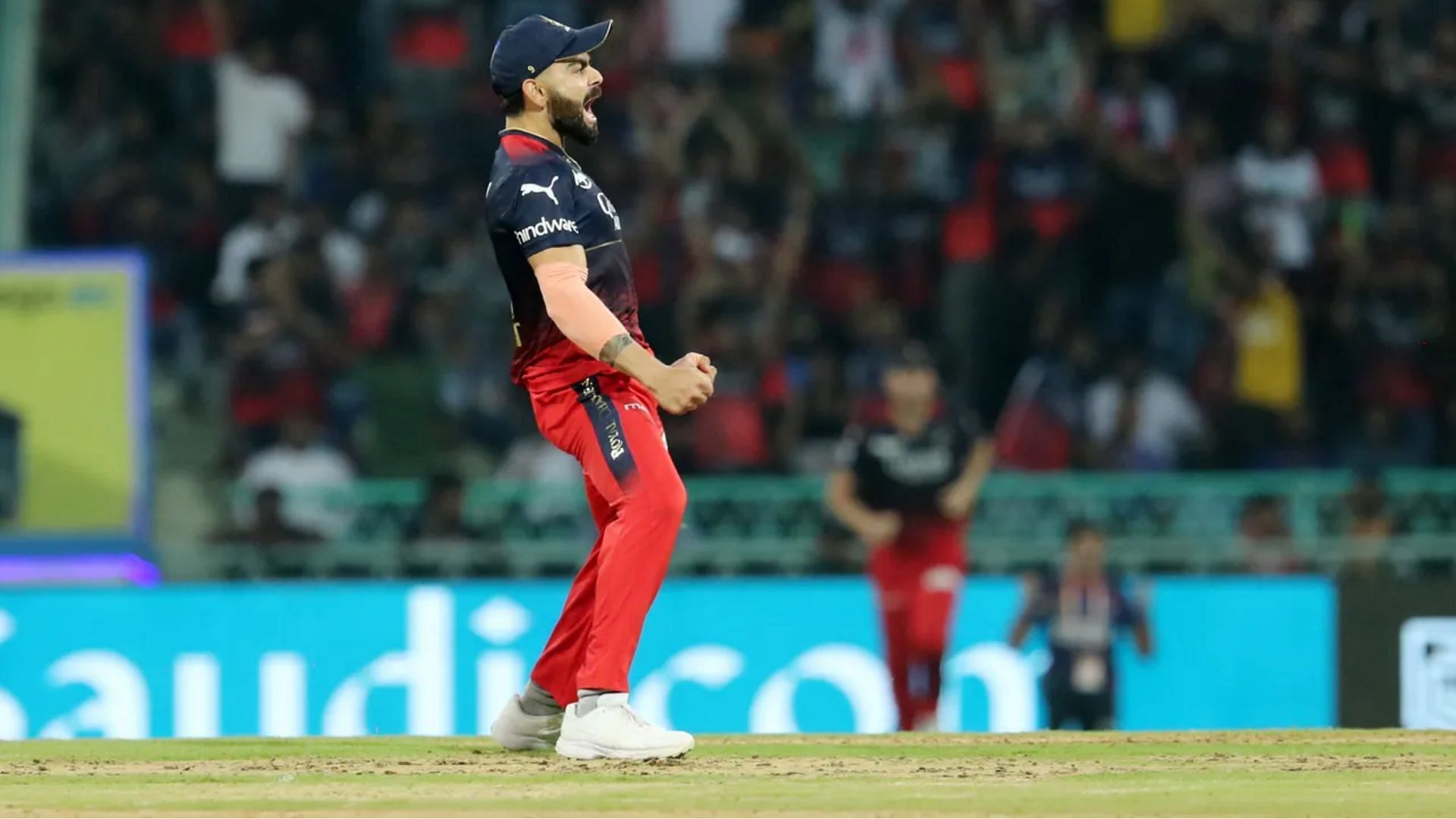 Virat Kohli was fired up during the match against LSG in IPL 2023 (P.C.:iplt20.com)