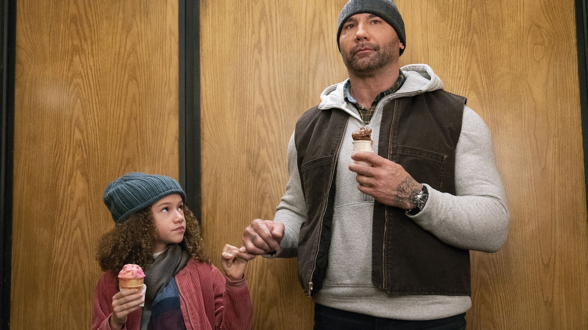 Dave Bautista and Chloe Coleman in My Spy (Image via Prime Video)