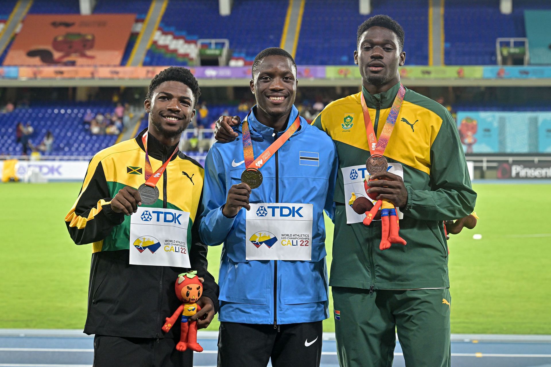 World Athletics U20 Championships Cali 2022 - Benjamin Richardson (R) wins bronze medal (Photo-Getty)