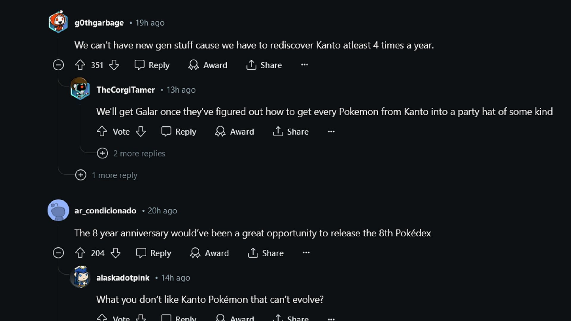 Pokemon GO fans have panned the heavy Kanto region focus in recent months (Image via Reddit)