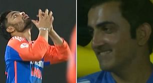 [Watch] Gautam Gambhir bursts into smile after Rinku Singh takes maiden T20I wicket in IND vs SL Super Over thriller