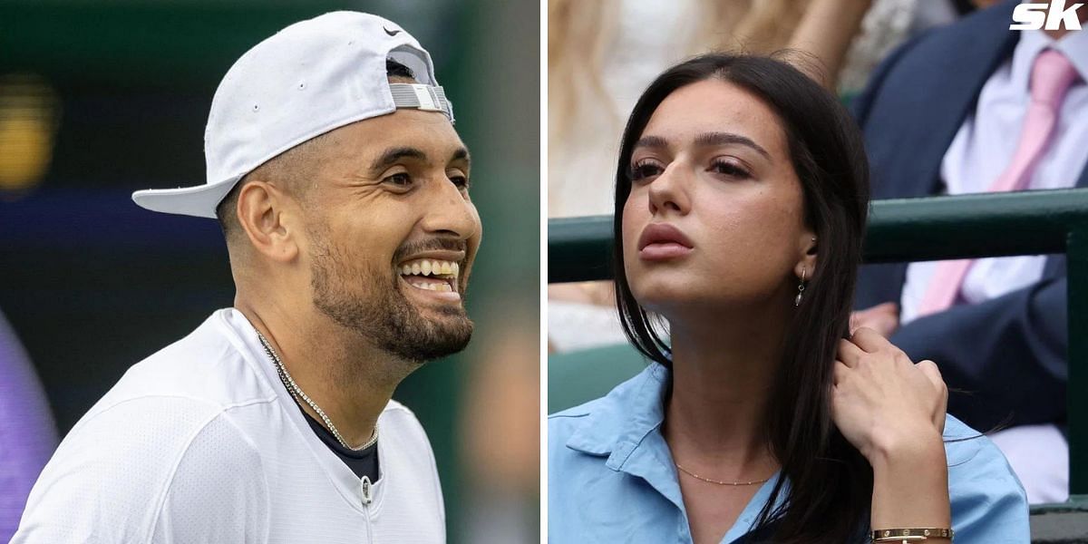 Nick Kyrgios teased Costeen Hatzi by agreeing with the content shown in a comedian