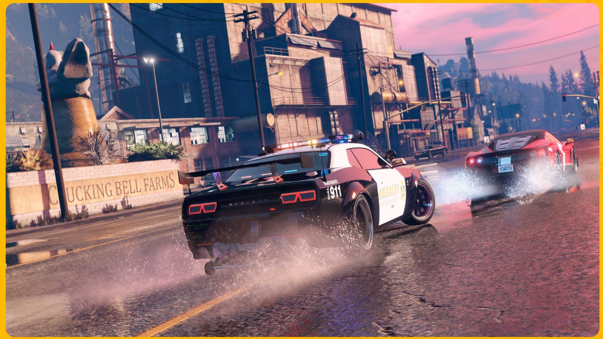 Committing suicide to lose the cops is one of the best GTA Online hacks (Image via Rockstar Games)