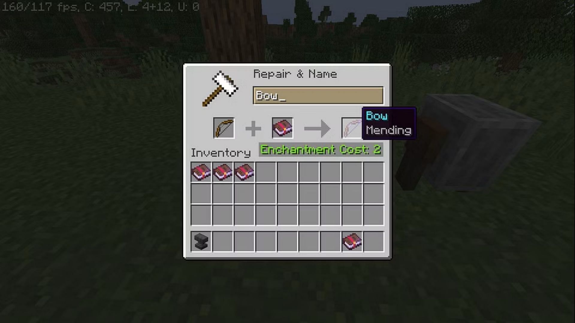 Mending enchantment (Image via Mojang Studios)