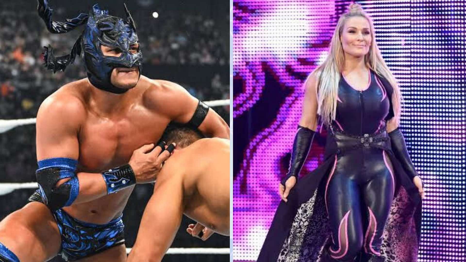 WWE stars Dragon Lee and Natalya in picture [Image credits: wwe.com]