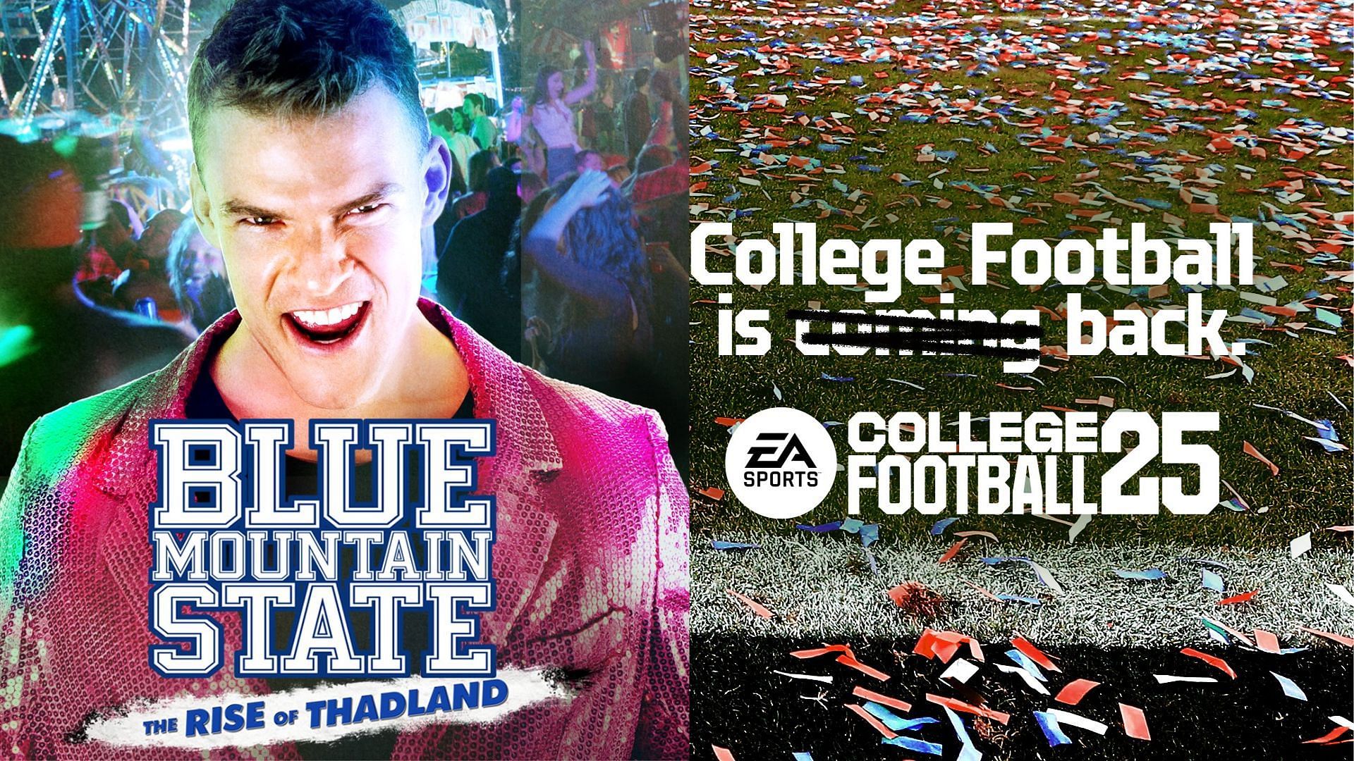 Images courtesy of Blue Mountain State Twitter &amp; EA Sports College Twitter