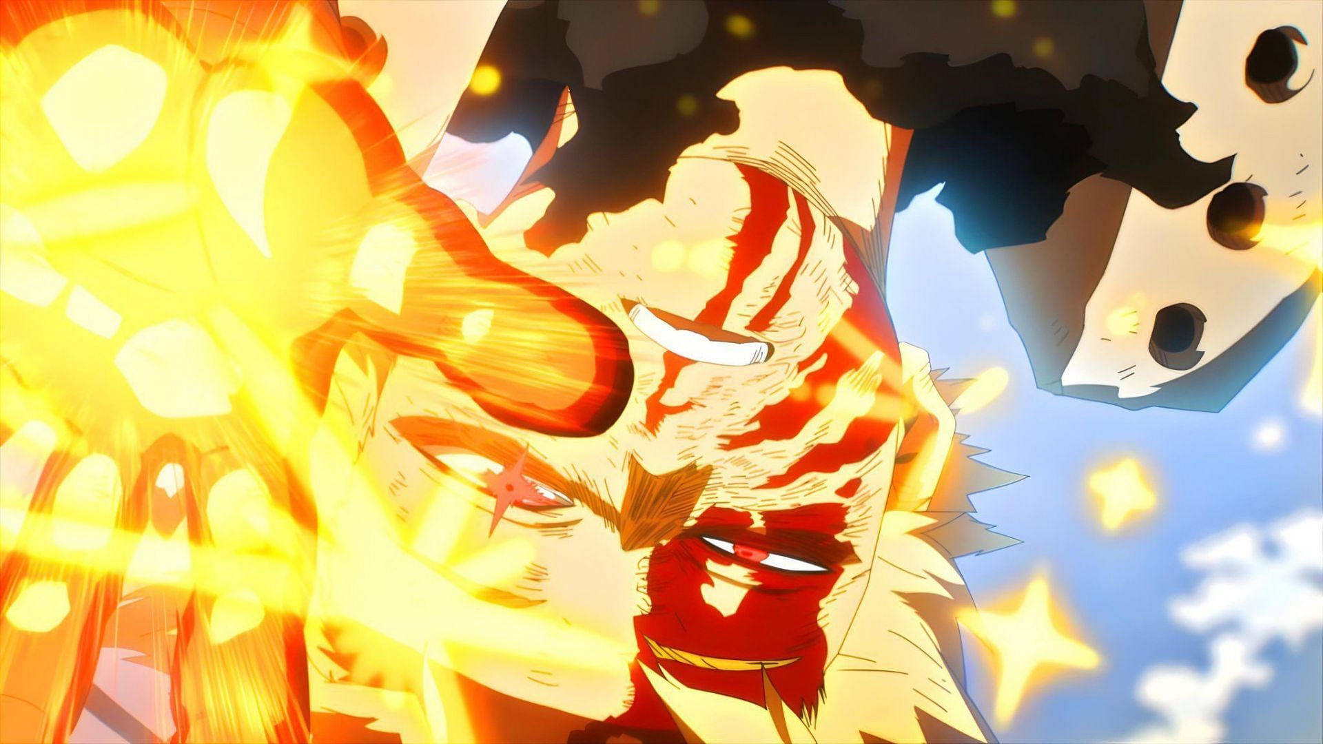 Bakugo unleashing his final attack on Shigaraki (image via Bones)