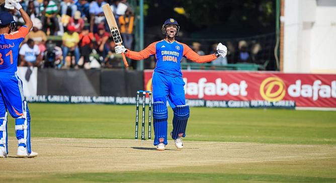 [Watch] Abhishek Sharma hits 3 consecutive sixes to reach maiden 100 in IND vs ZIM 2nd T20I