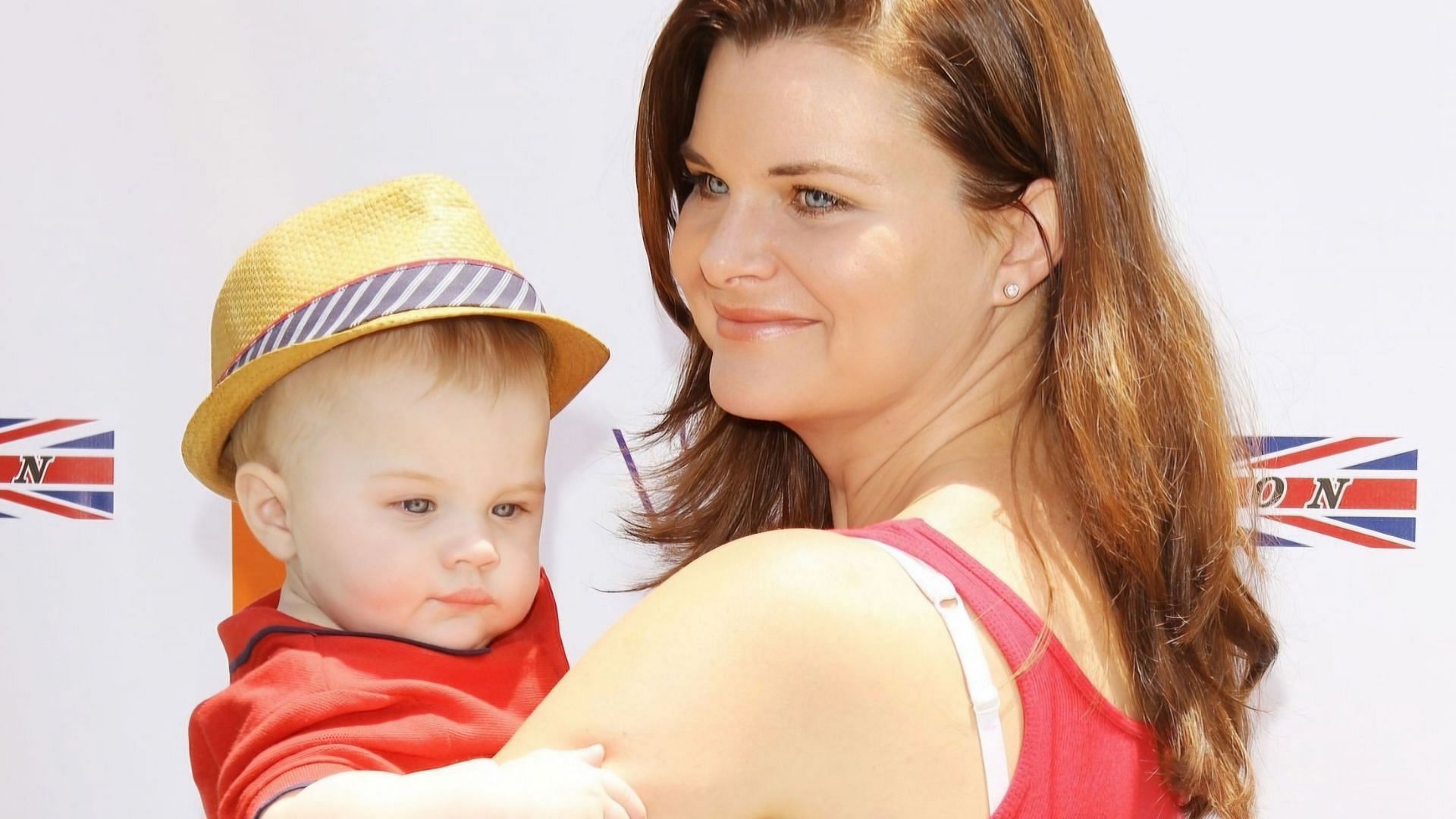 Heather Tom, who plays Katie Logan, with her son Zane Achor as baby Will Spencer (Photo by Michael Tran / Getty Images)