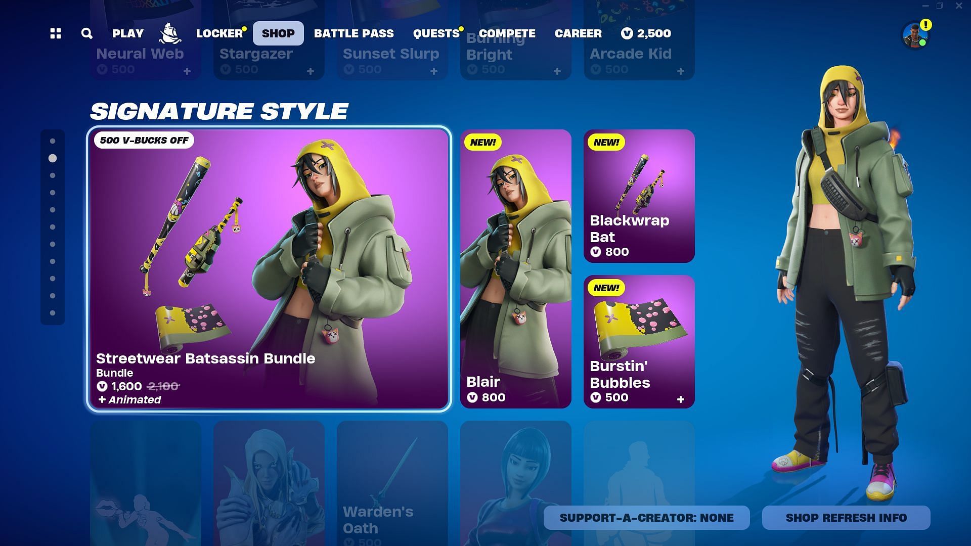 You can purchase the Blair skin as part of the bundle or separately (Image via Epic Games)