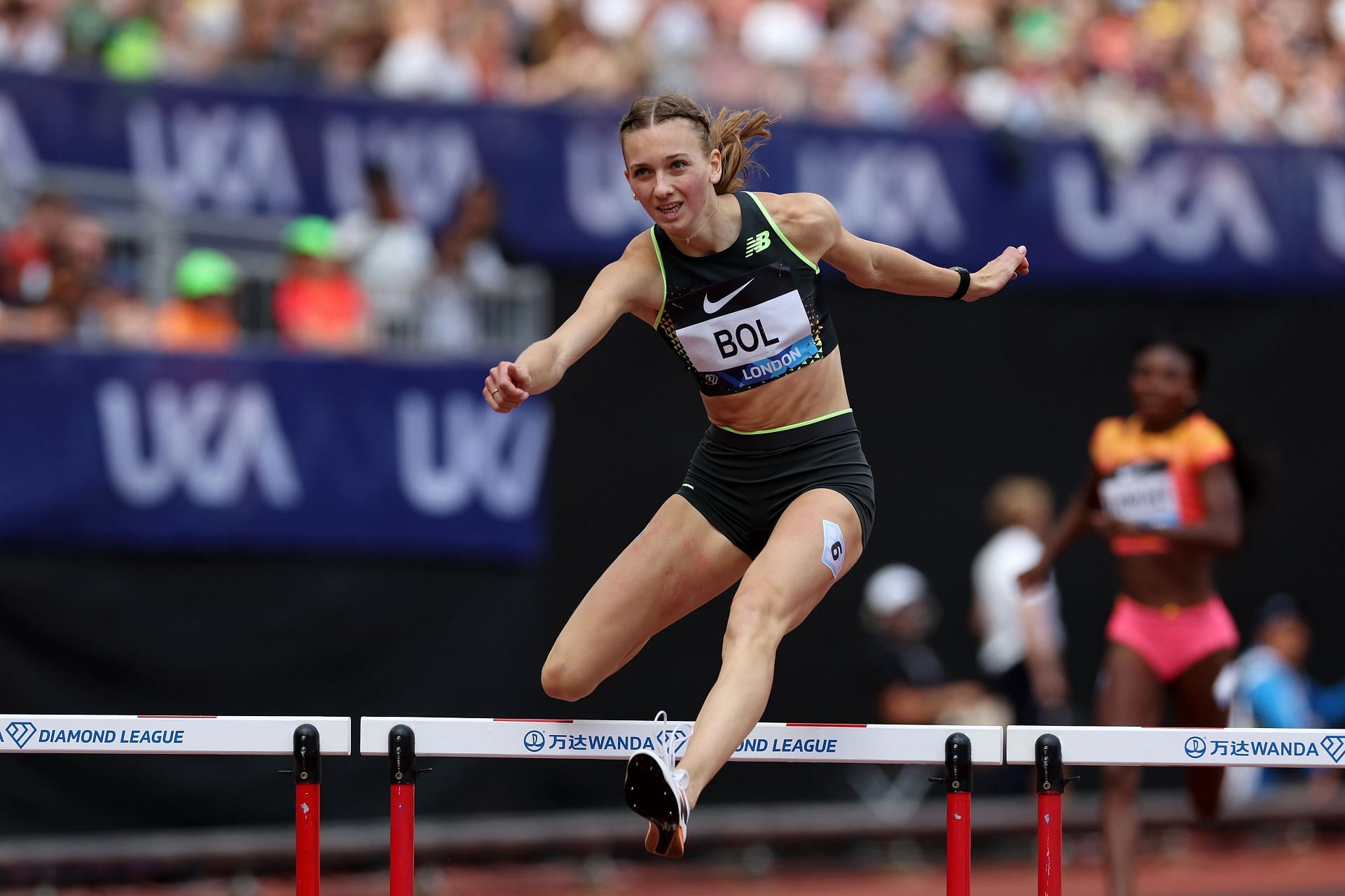 Femke Bol in action at the 2024 Diamond League in London - Getty Images