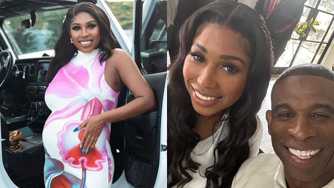 WATCH: Deion Sanders’ daughter Deiondra Sanders predicts football training for unborn son as Coach Prime takes role of grandpa