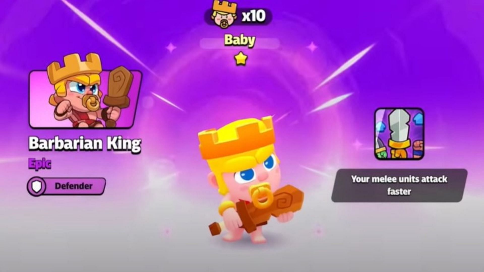 Barbarian King baby form (Image via Supercell)