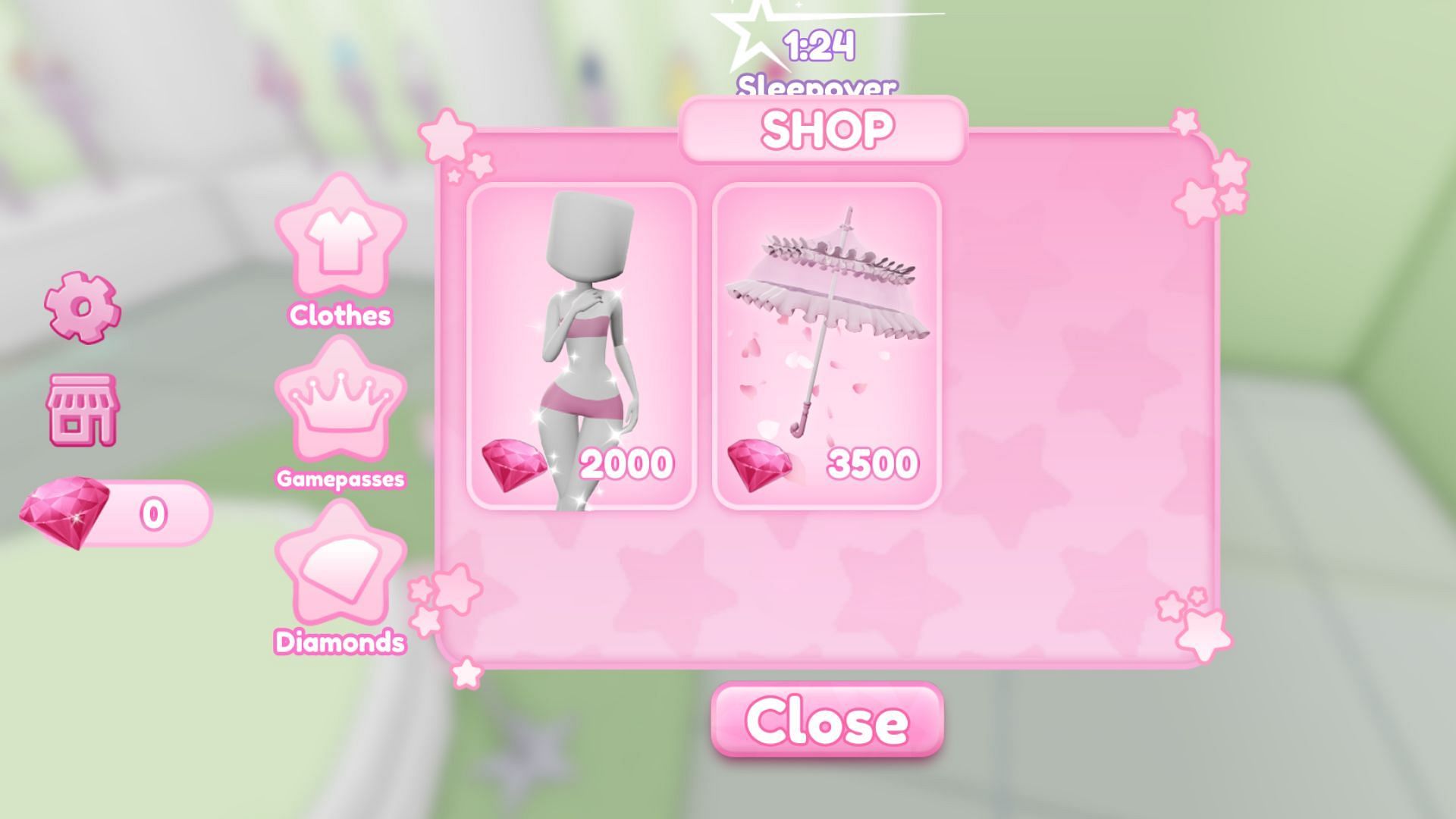 Shop for Clothes, Gamepasses &amp; Diamonds in It Girl Codes (Image via Roblox)