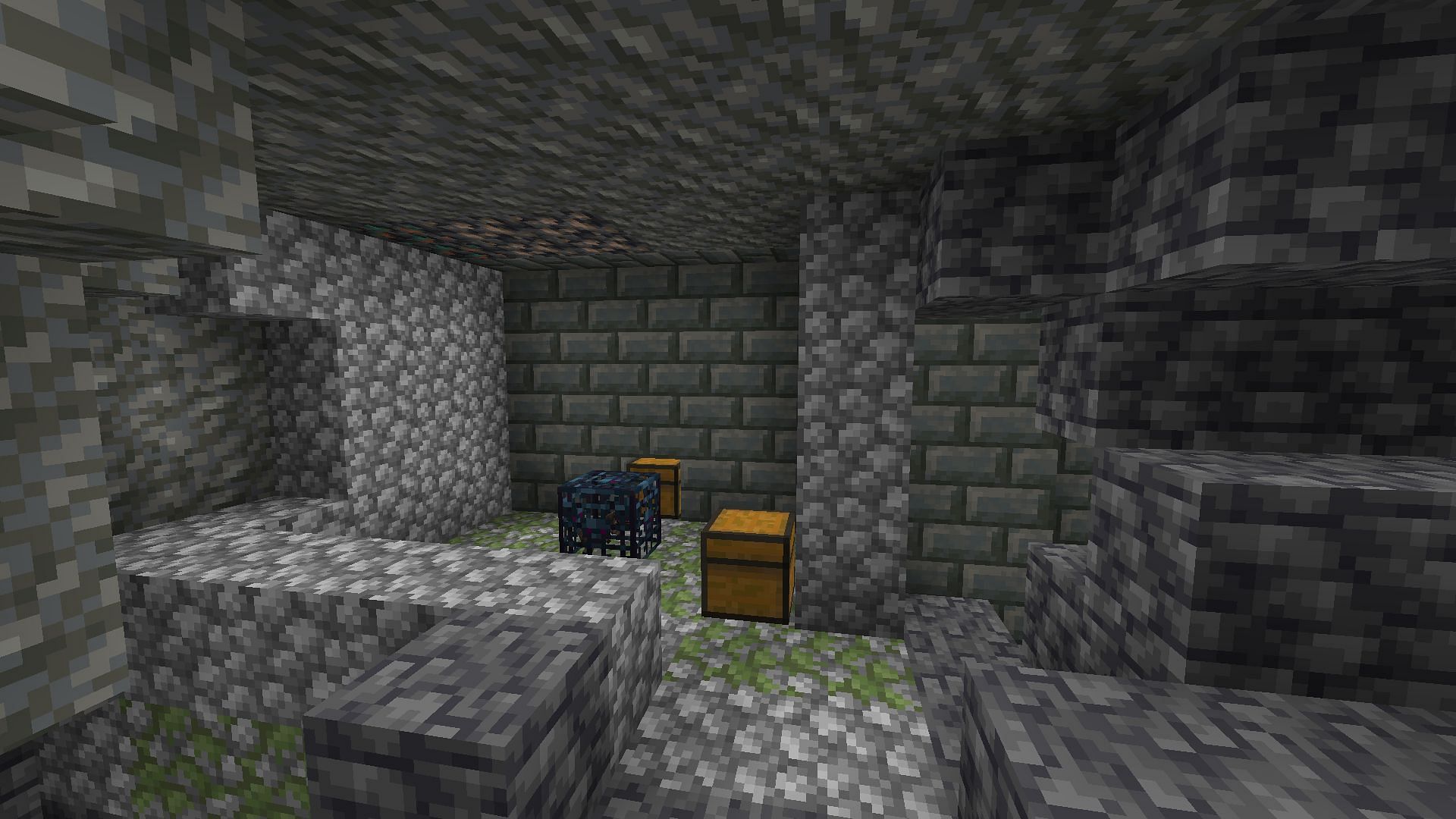 Many different dangerous structures can give players enchanted books (Image via Mojang)