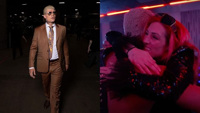 Cody Rhodes reacts to heartfelt moment with Becky Lynch and other WWE stars after his victory at WrestleMania 40