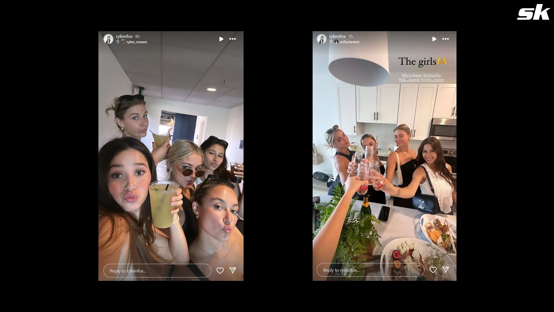 Screenshot from Rylie Fox's story on Instagram