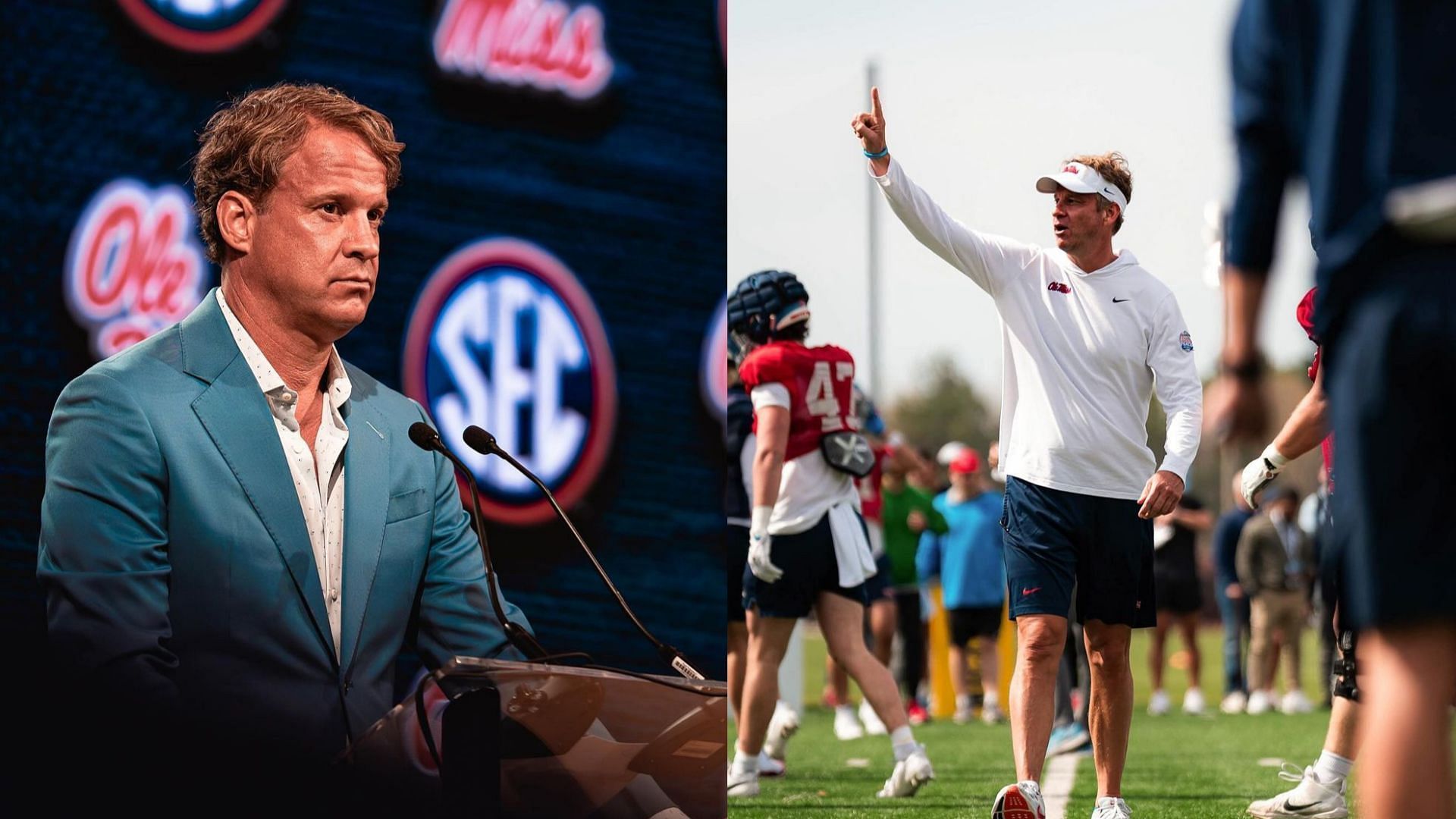 Ole Miss Rebels coach Lane Kiffin 