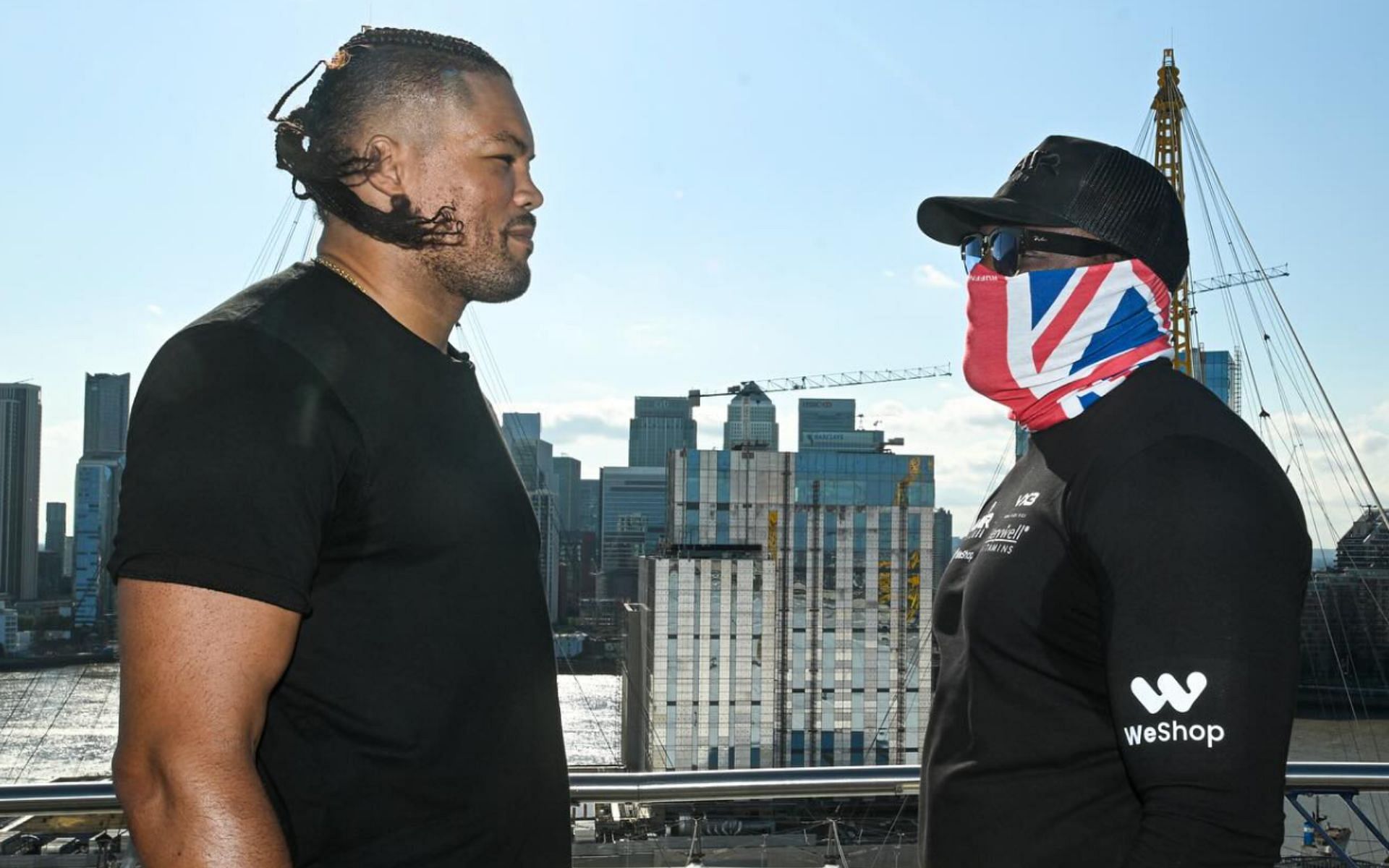 Joe Joyce (left) faces Derek Chisora (right) in a main event fight on July 27. [Image courtesy: @joejoyceboxing on Instagram]