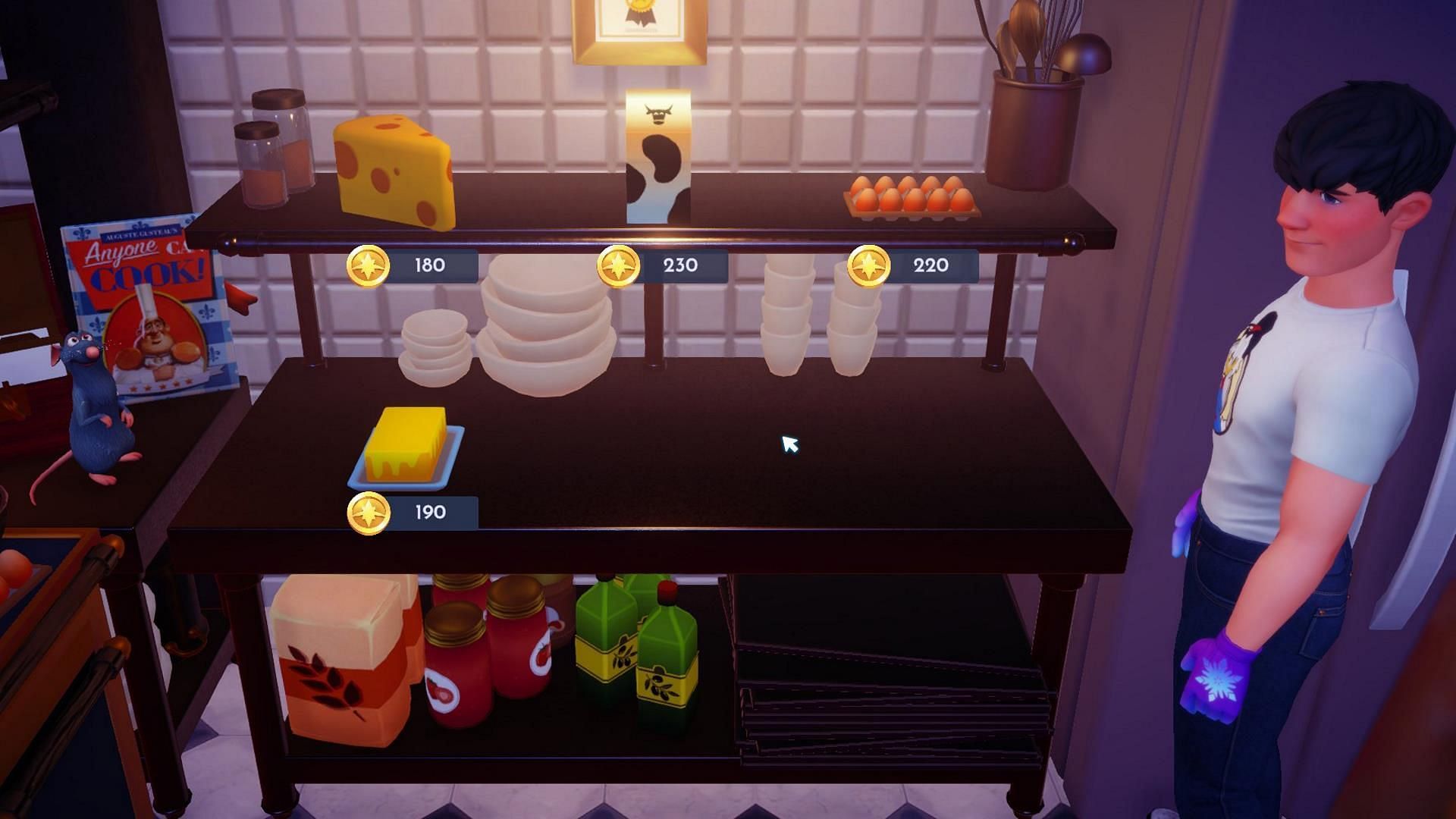 You can buy both Butter and Eggs from Chez Remy&#039;s shop (Image via Gameloft)