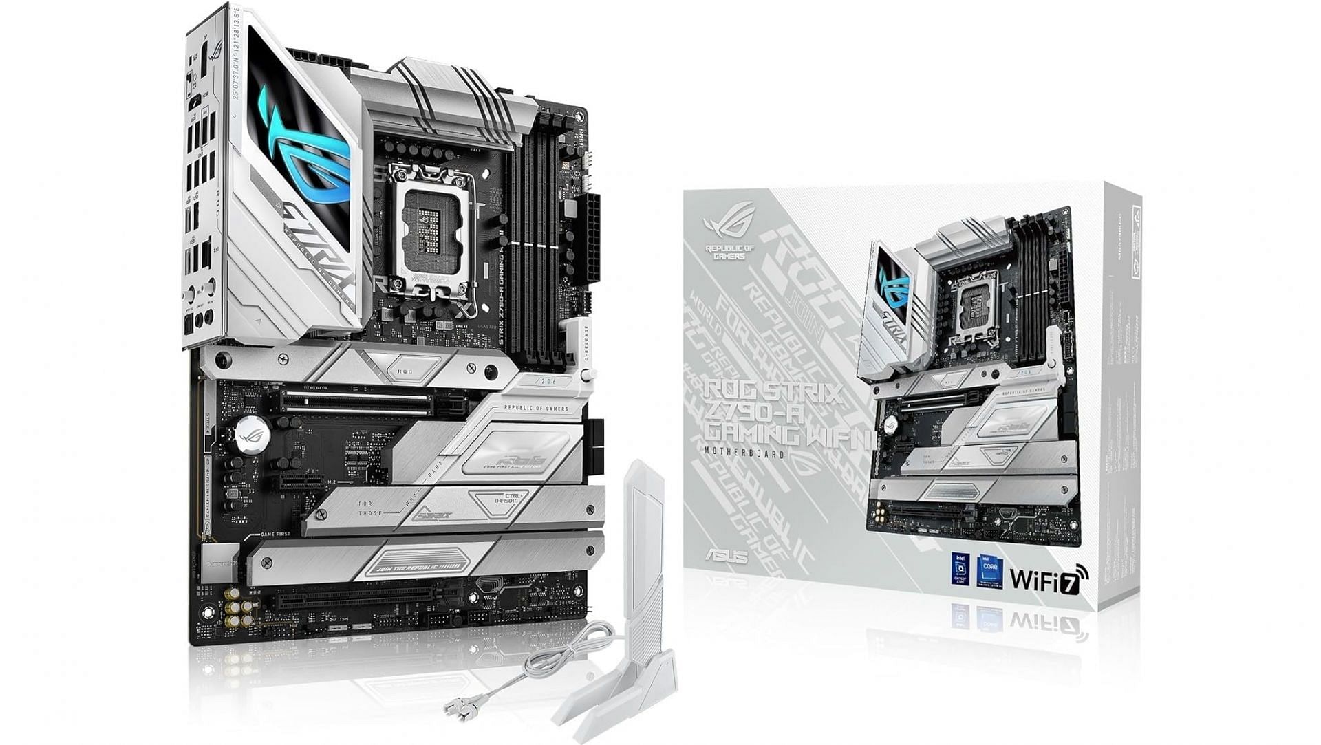 The Intel Core i7-12700K and ASUS ROG Strix Z790-A Gaming WiFi II motherboard (Image via ASUS, Amazon)