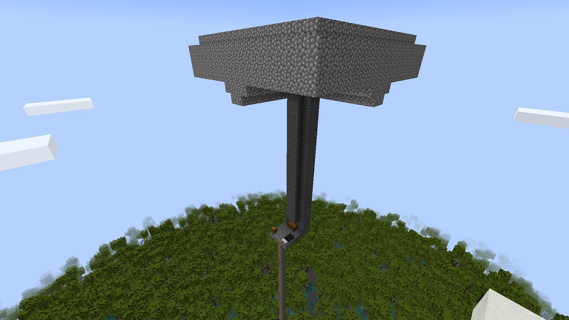 A mob farm over a mangrove swamp (Image via Mojang)