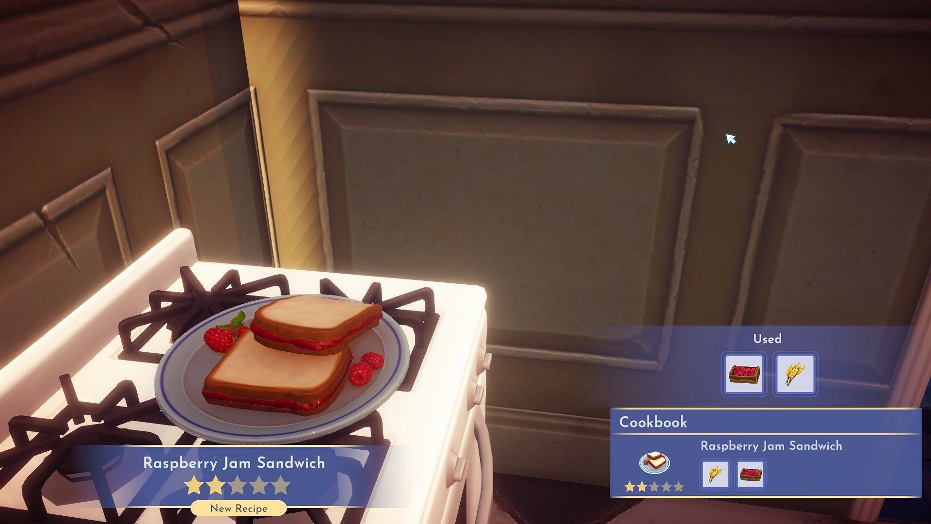 You need only two items to make the Raspberry Jam Sandwich (Image via Gameloft)