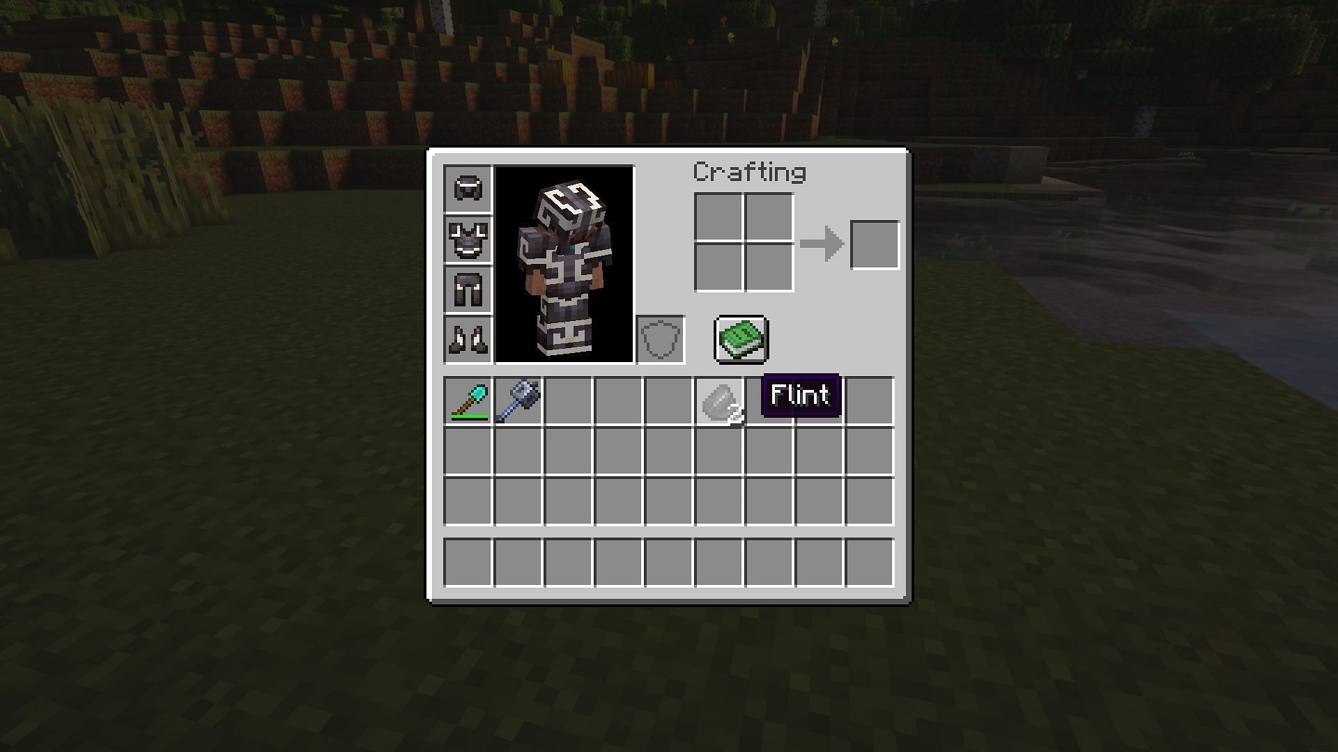 Flint in the player&#039;s inventory (Image via Mojang)